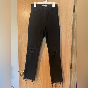 VERVET BY FLYING MONKEY Black High Rise Distressed Jeans